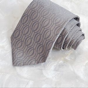 Taupe Geometric Elegant Men’s Silk Tie Wedding